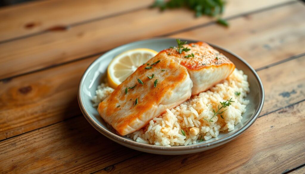 Salmon and Rice Dish